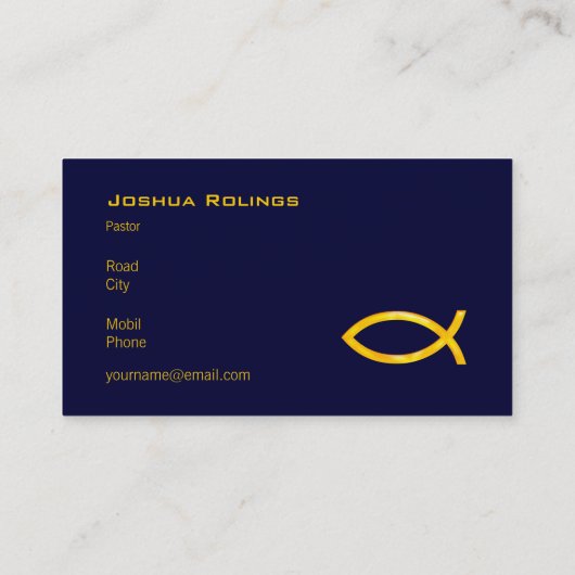 クリスチャン|の牧師|の司祭 名刺 (裏面)