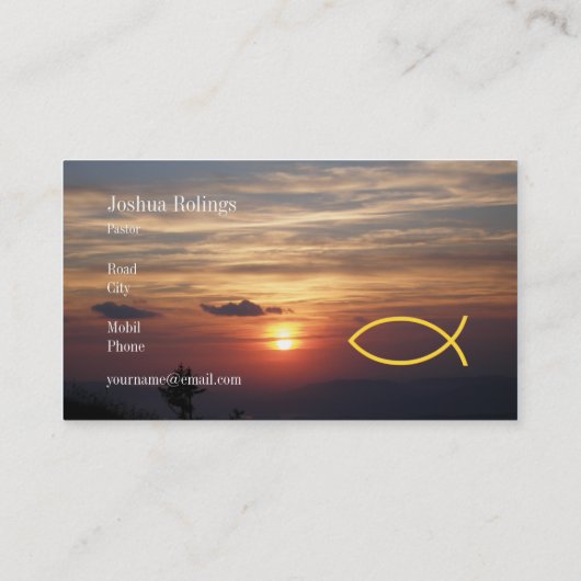 クリスチャン|の牧師|の司祭 名刺 (裏面)