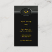 クリスチャン|の牧師|の司祭 名刺 (裏面)