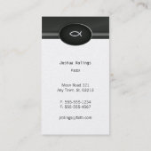 クリスチャン|の牧師|の司祭 名刺 (裏面)