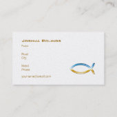 クリスチャン|の牧師|の司祭 名刺 (裏面)