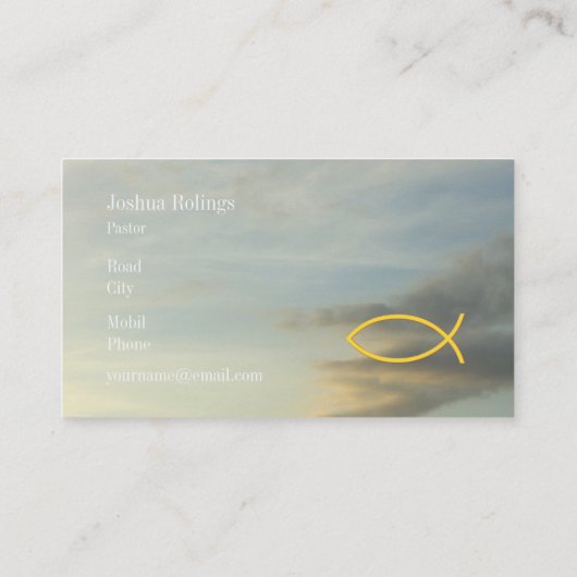 クリスチャン|の牧師|の司祭 名刺 (裏面)