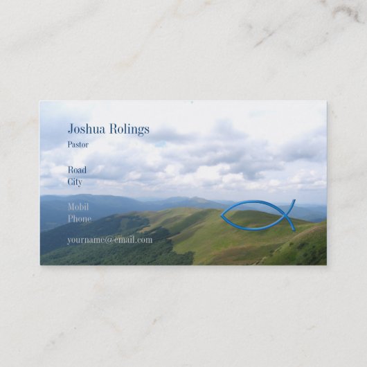 クリスチャン|の牧師|の司祭 名刺 (裏面)