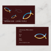 クリスチャン|の牧師|の司祭 名刺 (正面/裏面)