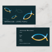 クリスチャン|の牧師|の司祭 名刺 (正面/裏面)