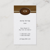 クリスチャン|の牧師|の司祭 名刺 (裏面)