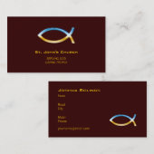 クリスチャン|の牧師|の司祭 名刺 (正面/裏面)