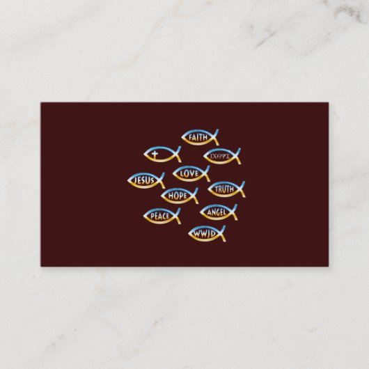 クリスチャン|の魚の記号 名刺 (正面)