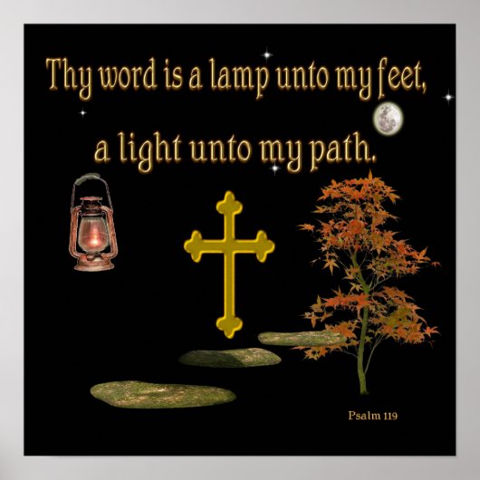 クリスチャン・アート詩篇1:19ポスター ポスター (正面)