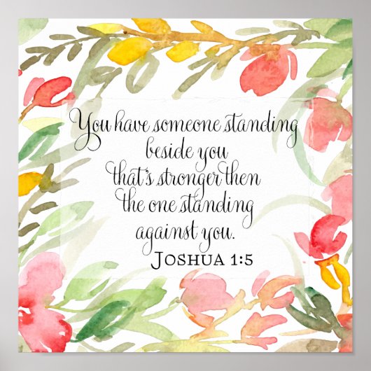 クリスチャン・アート |ジョシュア1:5 ポスター (正面)