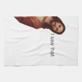 クリスチャン・イエスがあなたを見ている、私が見たイエス キッチンタオル (横)
