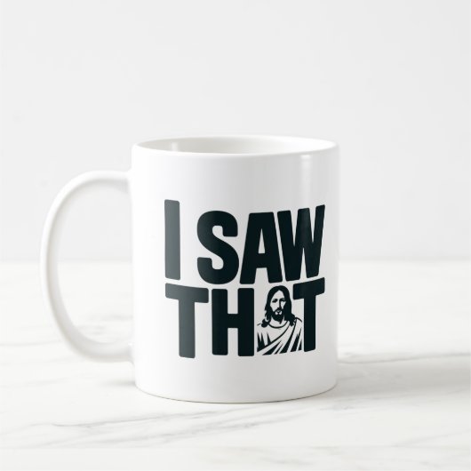 クリスチャン・イエスがあなたを見ている、私が見たイエス コーヒーマグカップ (左)