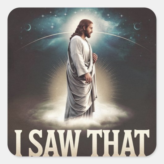 クリスチャン・イエスがあなたを見ている、私が見たイエス スクエアシール (正面)
