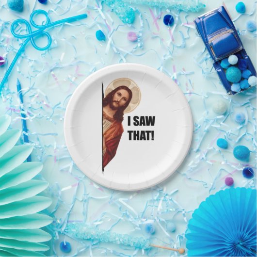 クリスチャン・イエスがあなたを見ている、私が見たイエス ペーパープレート (パーティー)