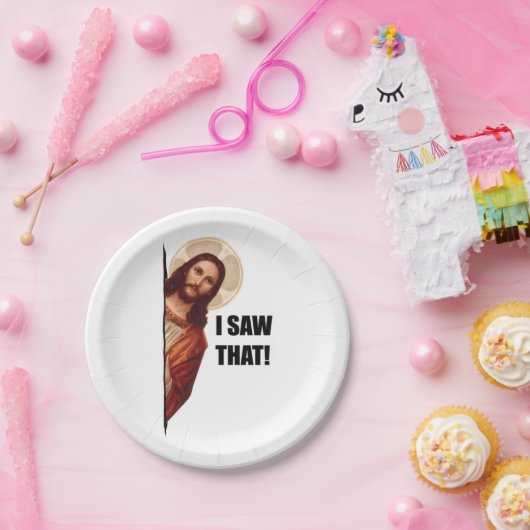 クリスチャン・イエスがあなたを見ている、私が見たイエス ペーパープレート (パーティー)