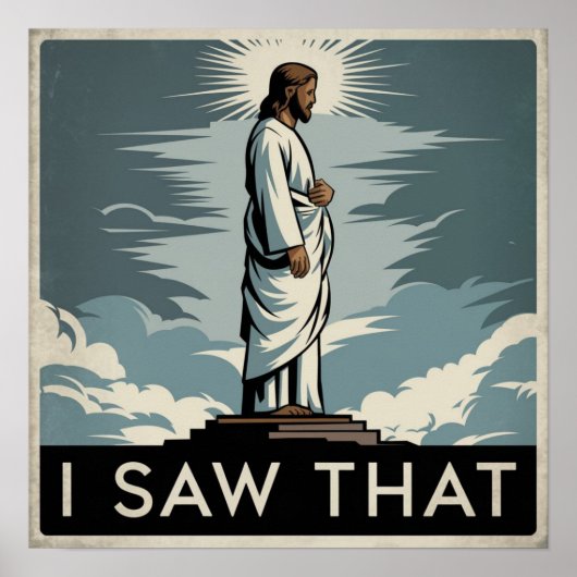 クリスチャン・イエスがあなたを見ている、私が見たイエス ポスター (正面)