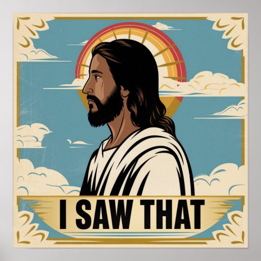 クリスチャン・イエスがあなたを見ている、私が見たイエス ポスター (正面)