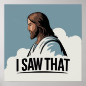 クリスチャン・イエスがあなたを見ている、私が見たイエス ポスター (正面)