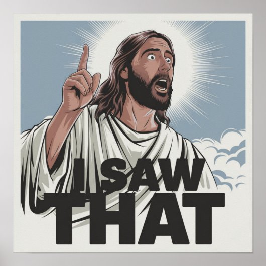 クリスチャン・イエスがあなたを見ている、私が見たイエス ポスター (正面)