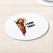 クリスチャン・イエスがあなたを見ている、私が見たイエス ラウンドペーパーコースター (アングル)