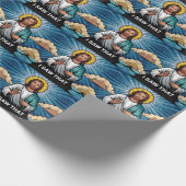 クリスチャン・イエスがあなたを見ている、私が見たイエス ラッピングペーパー (角)