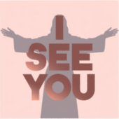 クリスチャン・イエスがあなたを見ている、私が見ているイエス シール (正面)