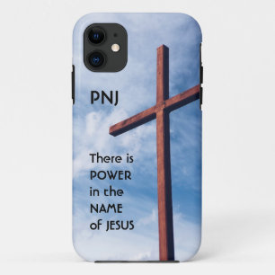 クリスチャン  イエスの名において力  青 iPhone 11 ケース