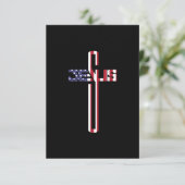 クリスチャン・イエスはアメリカ国旗の愛国心のキリを渡る サンキューカード (スタンド正面)