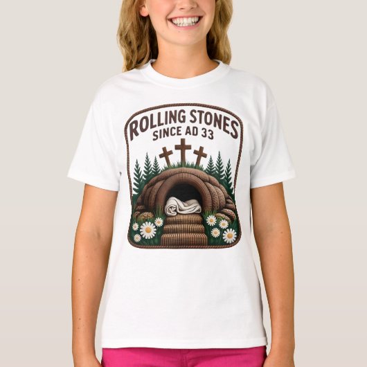 クリスチャン・イエスは復活された フェイクウール Tシャツ (正面)