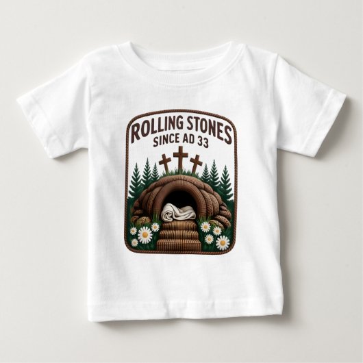 クリスチャン・イエスは復活したフェイク ベビーTシャツ (正面)