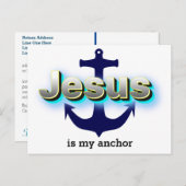 クリスチャン・イエスは私のいかりだ |青と白 ポストカード (正面/裏面)