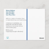 クリスチャン・イエスは私のいかりだ |青と白 ポストカード (裏面)