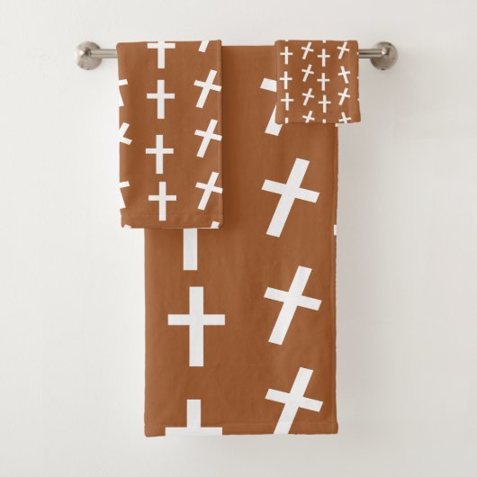 クリスチャン・イエスは茶色のイースター様式を交差させる バスタオルセット (インサイチュ)