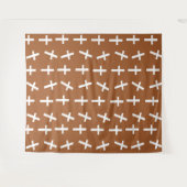 クリスチャン・イエスは茶色のパターンを交差する タペストリー (正面(横))