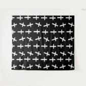 クリスチャン・イエスは黒い復活祭のパターンを交差する タペストリー (正面(横))