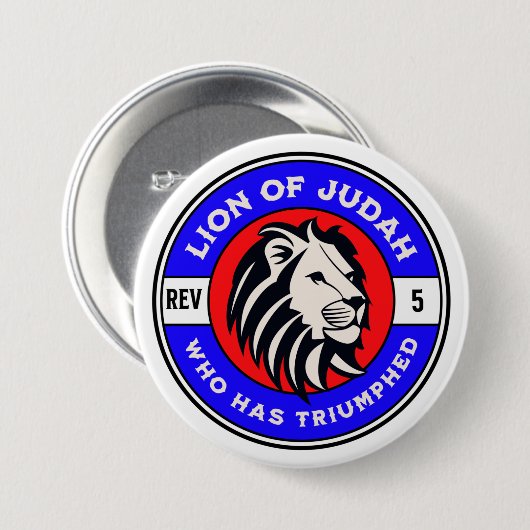 クリスチャン・イエスを勝ち取ったユダのライオン 缶バッジ (正面&裏面)