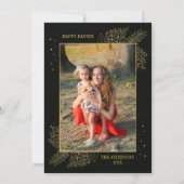 クリスチャン・イエスフローラクロス家族写真復活祭 シーズンカード (裏面)