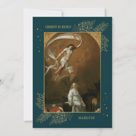 クリスチャン・イエス復活イースター家族の写真 シーズンカード (正面)