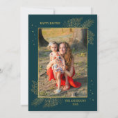 クリスチャン・イエス復活イースター家族の写真 シーズンカード (裏面)