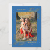 クリスチャン・イエス復活イースター家族の写真 シーズンカード (裏面)