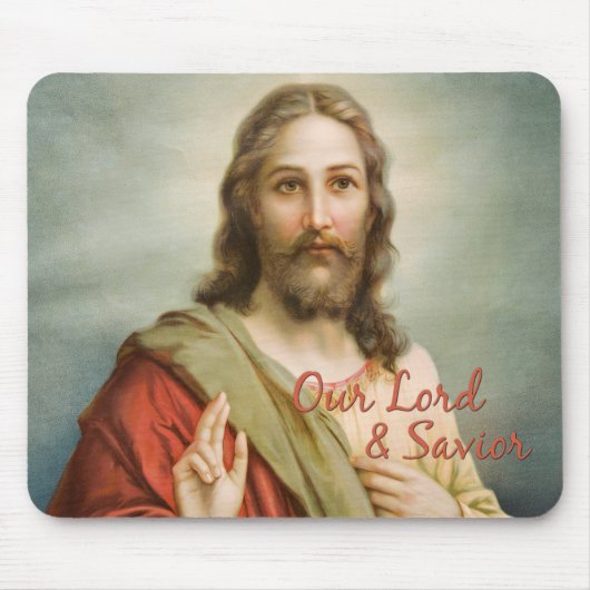 クリスチャン、イエス・キリスト私たちの救い主、宗教的な#1 マウスパッド (正面)