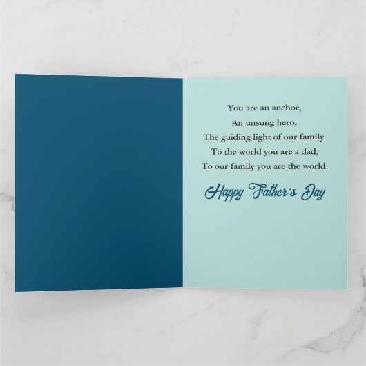 クリスチャン・イエス・クロス・ハッピー・ファーザー・デイ・カード カード (内部)