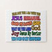 クリスチャン・イエス・ゴッド・グラフィティプリント。クリスチャン ジグソーパズル (横)