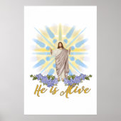 クリスチャン・イースター・イエス彼は生きているポスター ポスター (正面)