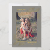 クリスチャン・イースター・イエス復活ファミリーの写真 シーズンカード (裏面)