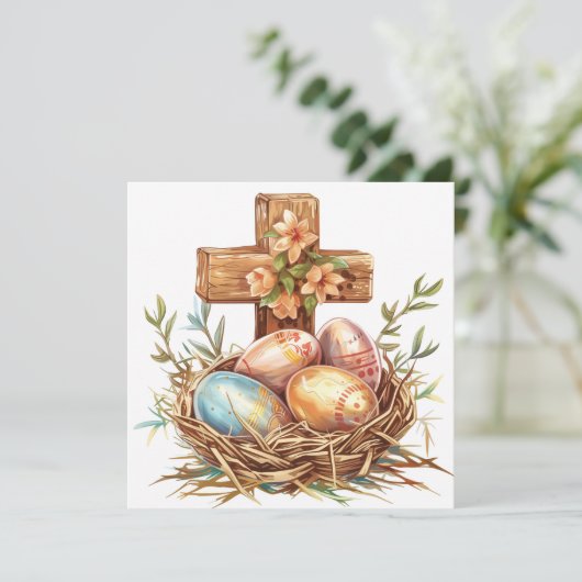 クリスチャン・イースター・カード、イースター・エッグ、イエズス・クロス シーズンカード (スタンド正面)
