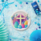 クリスチャン・イースター・クロス ペーパープレート (パーティー)