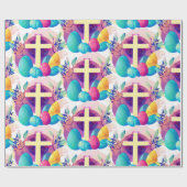クリスチャン・イースター・クロス ラッピングペーパー (フラット)