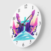 クリスチャン・イースター・クロス ラージ壁時計 (傾斜)