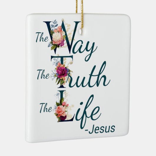 クリスチャン・ウィメンズ・信仰聖書の聖句の道Truth Life セラミックオーナメント (右)